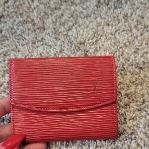 Louis Vuitton Textured Red Wallet